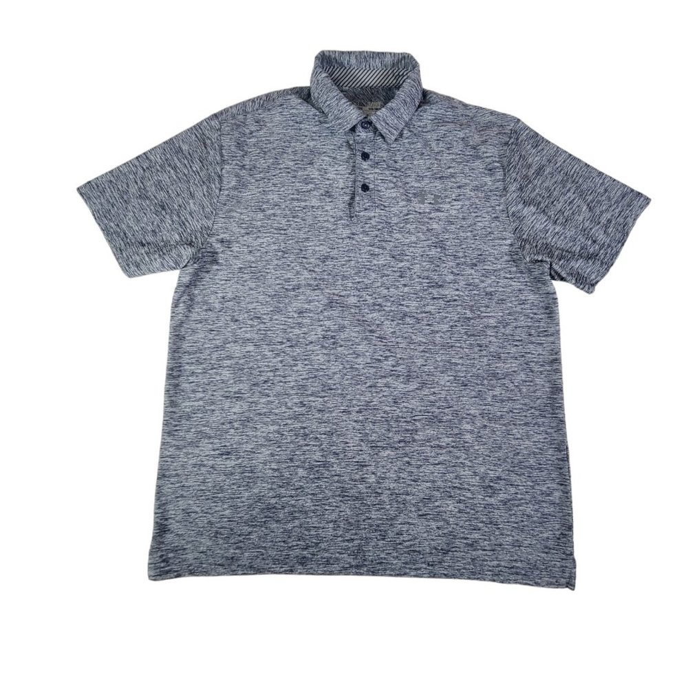 Under Armour Mens Large Gray Short Sleeve T-Shirt Top Activewear Heatgear Loose